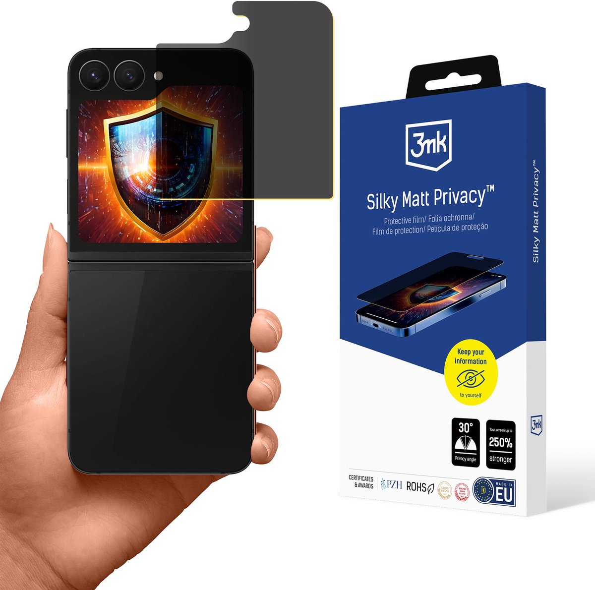 3Mk Silky Matte Privacy Screen Voor Samsung Galaxy Z Flip 6 7 Fe Gehard Glas