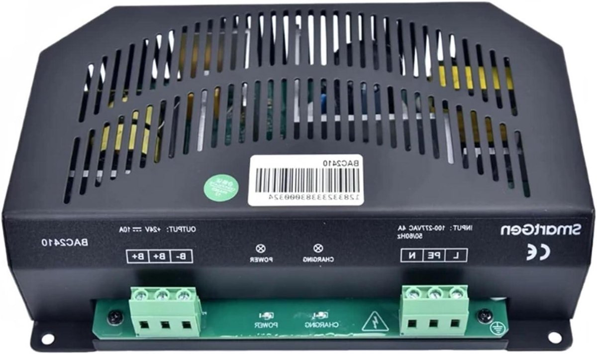 Acculader - Intelligente Oplader - Batterij Onderhoud - 24V 10A Output - Compact Formaat - Zwart