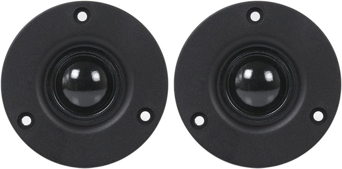 Tweeter Speaker Set - Hoge Ton Luidspreker - Muziek Luisteren - Zijde Film Koepel - 3 Inch - Zwart