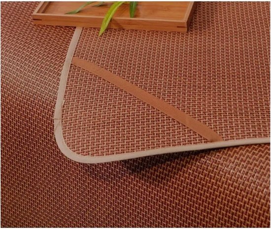 Zomerkoele Mat - Rotan Kussen - Koel Slapen - Ademend Natuurlijk Materiaal - 90x190cm - Natuurlijk — afbeelding 2