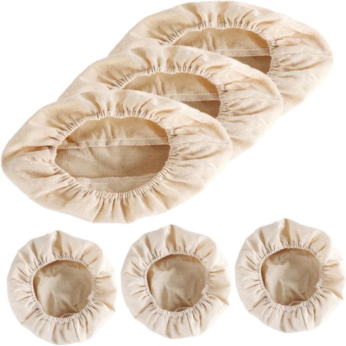 Broodmand Voeringen - Rijsmand Doeken - Brood Bakken - Deegvorm Behoud - 25x15x8 cm - Beige