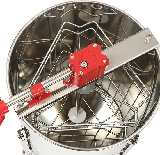 Honing Extractor - Bijenteelt Apparaat - Honing Oogsten - Handmatige Bediening - 3 Frames - Zilver — afbeelding 3