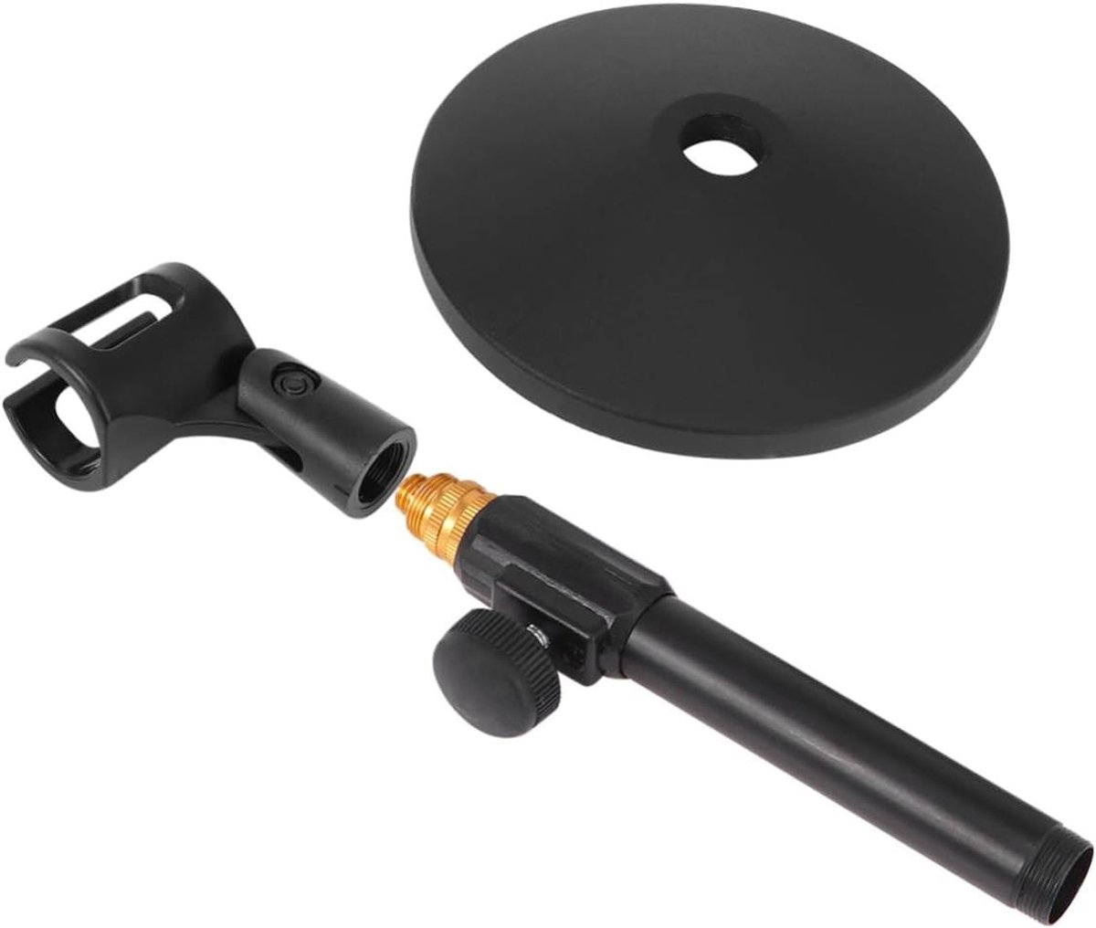 Microfoon Rek - Bureaustandaard - Podcasts Opnemen - Flexibele Zwanenhals - 27-38 cm - Zwart