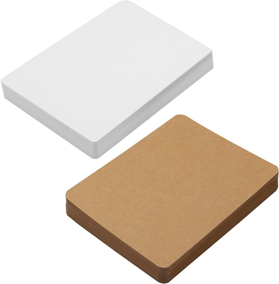 Set van 100 A6 Kraft Papieren Kaarten, 14.8 x 10.5 cm, 300gsm, Lege Postkaarten voor Uitnodigingen en Creatief Printen