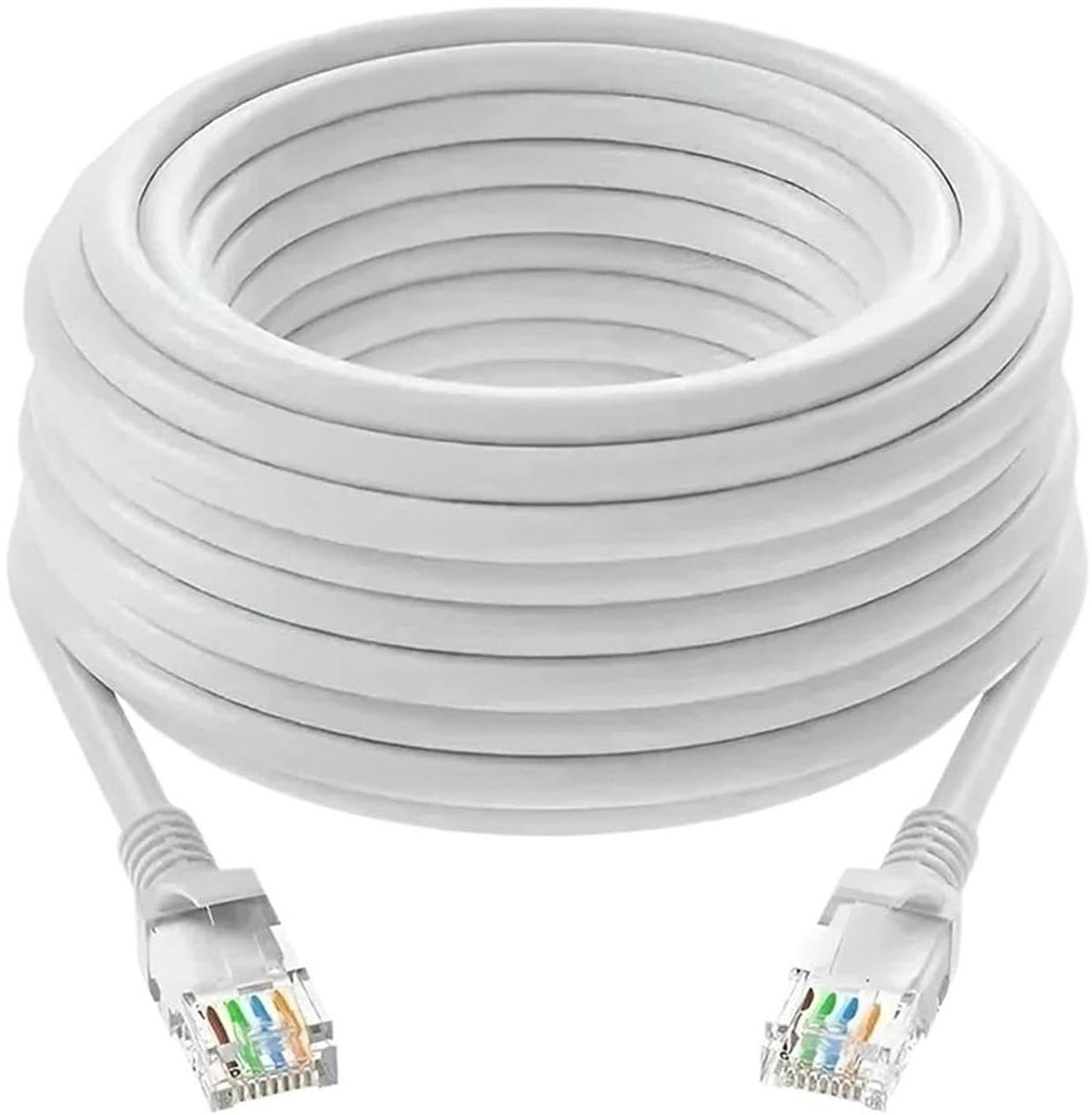 Netwerkkabel - LAN kabel - Snelle internetverbinding - UTP constructie - 20 meter - Wit