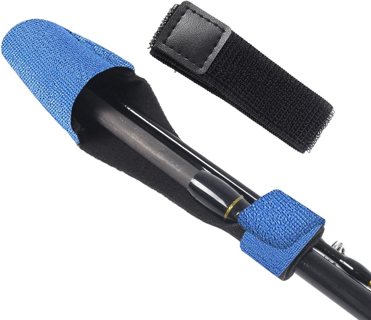Hengelhoezen Set - Hengelbeschermers - Vissen Beschermen - Verstelbaar Schuimmateriaal - 15 cm Lengte - Blauw