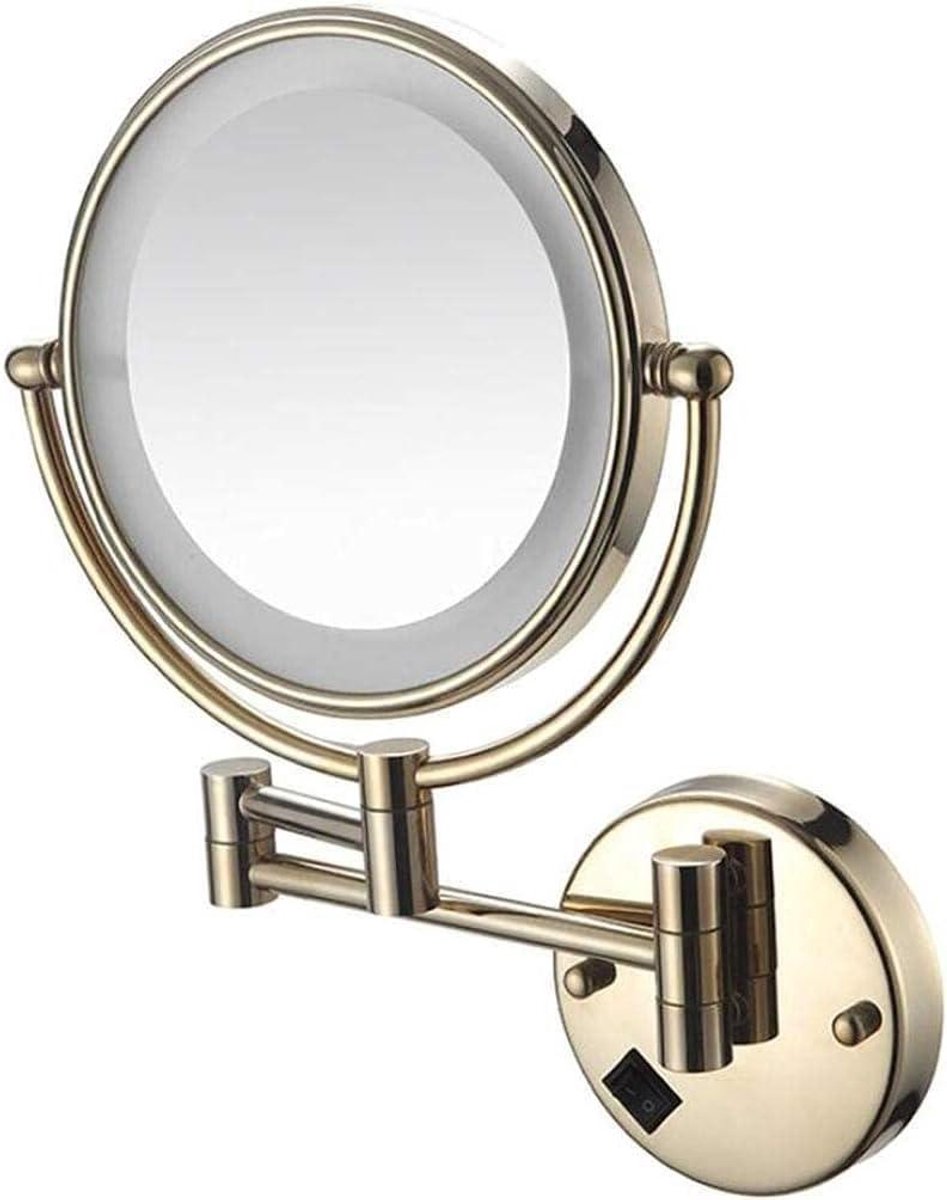 Vergrootspiegel Verlichting - Make-up Spiegel - Gedetailleerd Zicht - Dubbelzijdig Draaiba