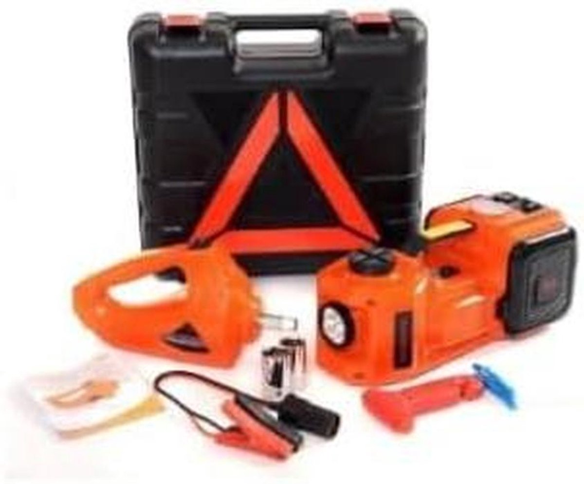 Auto Krik Set - Elektrische Krik - Banden Wisselen - 4-in-1 Functies - 5 Ton Capaciteit - Zwart
