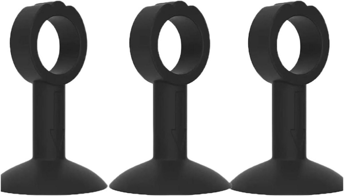 Deurstopper Set - Muur Bumper - Stille Bescherming - Zachte Siliconen - 3 Stuks - Zwart