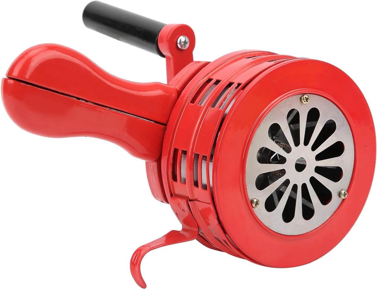 Handslinger Sirene - Handalarm Noodalarm - Noodsituaties Waarschuwen - 120 dB Geluid - 18L x 18W x 15H cm - Rood