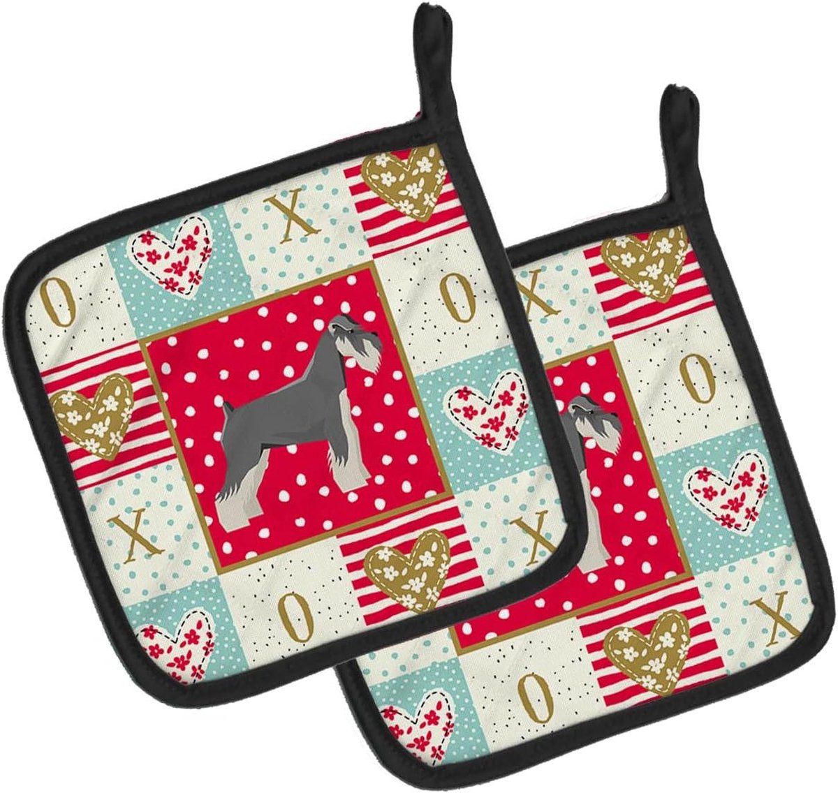 Pannenlappen - Ovenwanten - Keukenbescherming - Dubbele laag isolatie - 19x19 cm - Multicolor