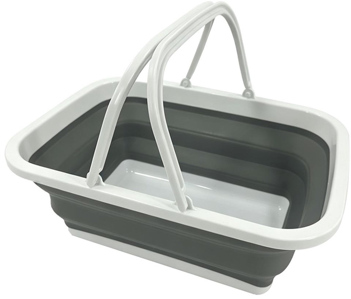 ViaMondo Mand met Hengsels Opvouwbaar Grijs/Wit 9.5L
