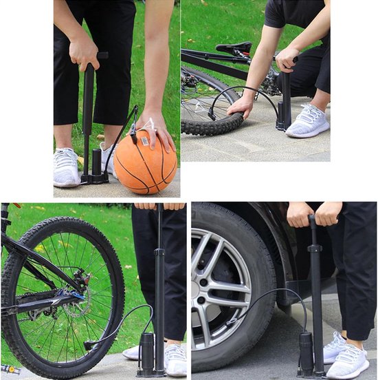 Fietspomp - Bike Pump - Bicycle Floor Pump with Air Pressure Cylinder - High Pressure Portable Bike Tire Pump for Road Bikes - Mountain Bikes - Manual Air Pump for Strollers - Balls - More — afbeelding 4