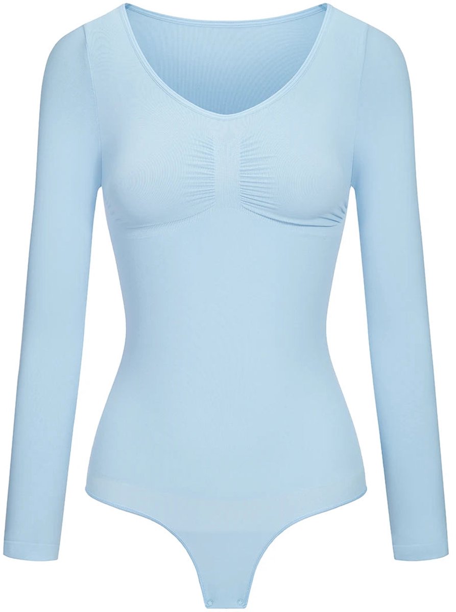 cfab by creamy fabrics Creamy Fabrics - Bodysuit Sculpting Shapewear Lange Mouwen Met Slip - Ademend - Anti-Zweet - Ultra Zacht - Comfortabel - Sculptend - Perfecte Pasvorm