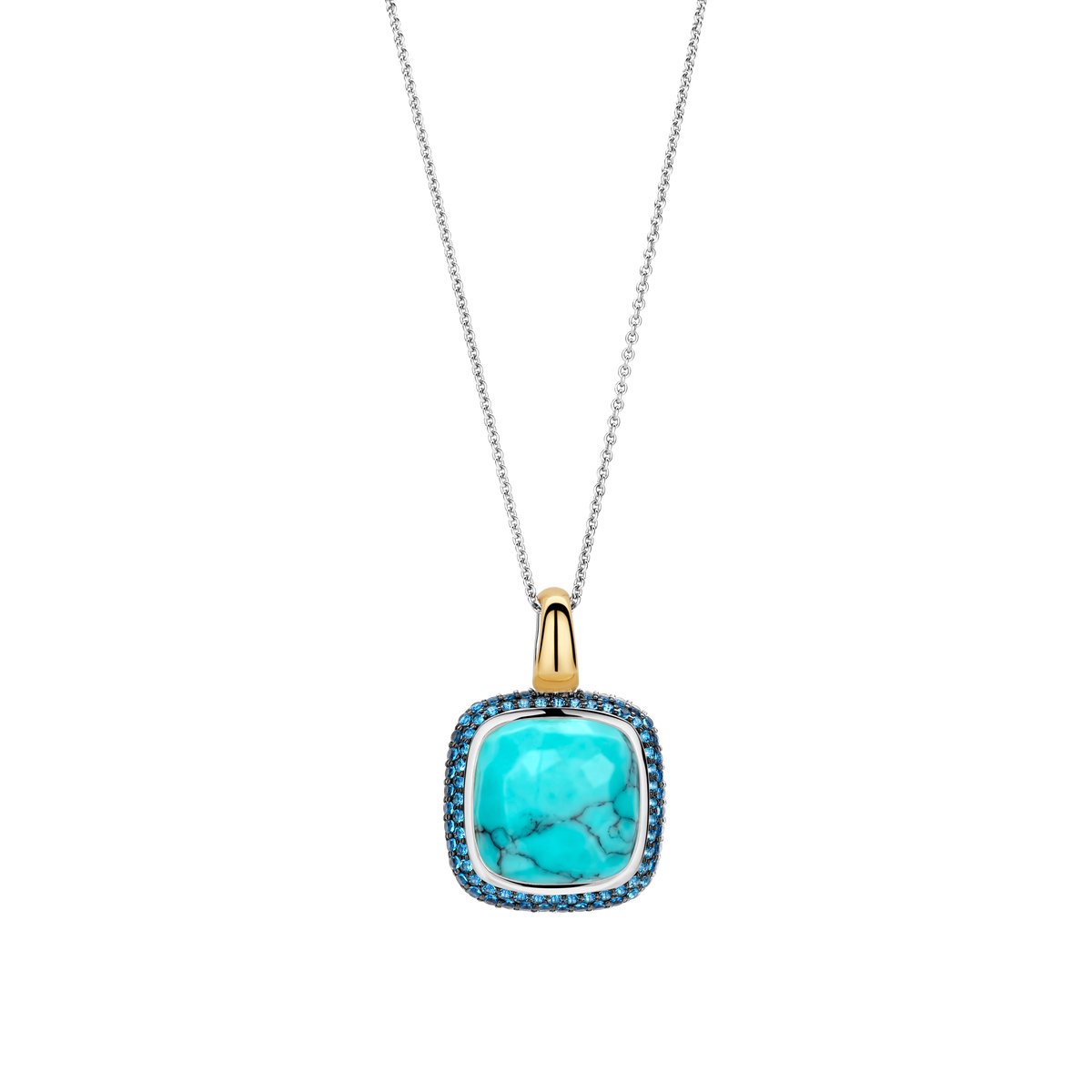 TI SENTO Dames Hanger - 925 zilver - Turquoise - 6828TQ