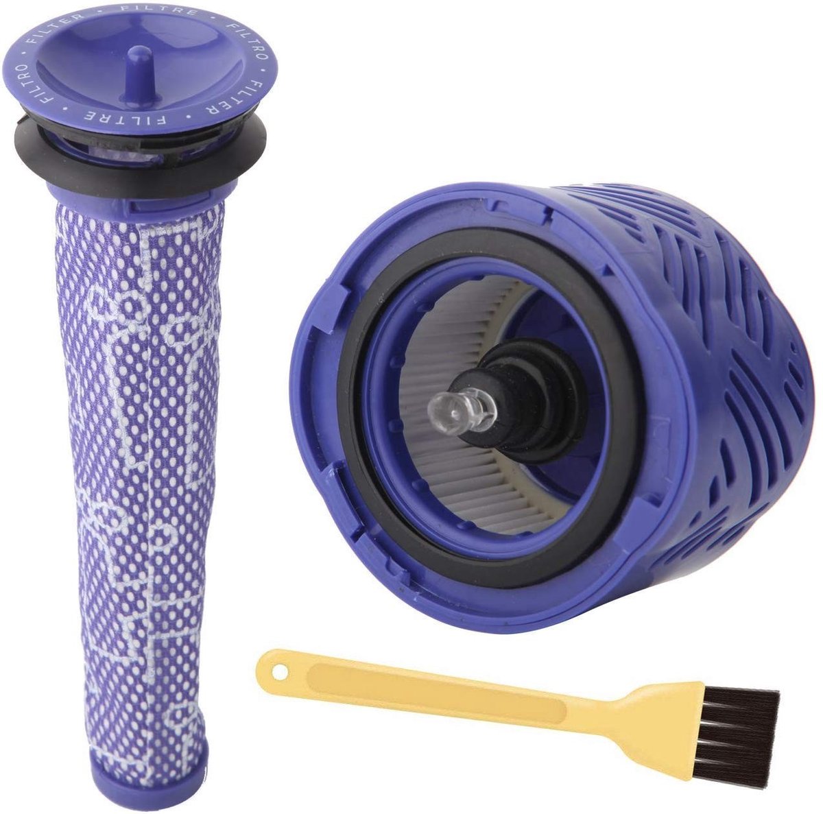 Dailygoods - Wasbare filtereenheid - Dyson V6 - Draadloze dierenstofzuiger - Compatibel met diverse modellen - HEPA-postfilter - Inclusief reinigingsb...
