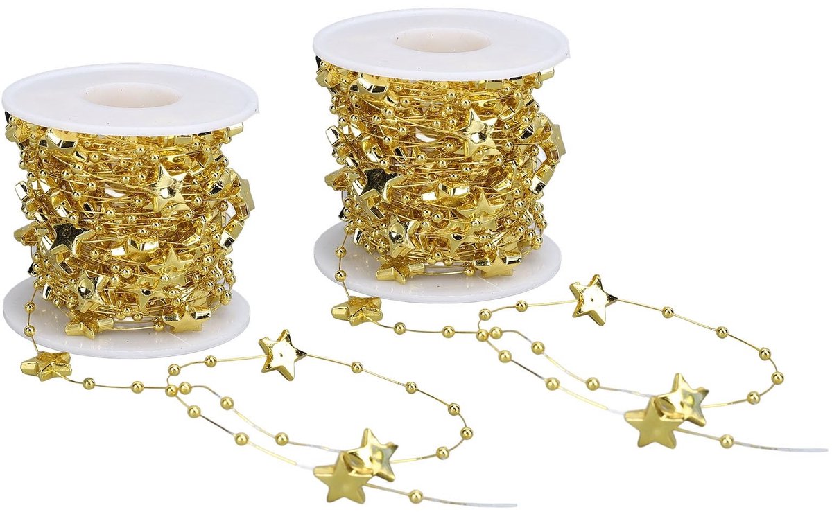 SMOAKEZ- Slinger Sterkralenslinger 20 m - Decoratieve Slinger - Bruiloft - Kerstfeestdecoratie - ABS Materiaal - Elegant Ontwerp - Decoratieslinger