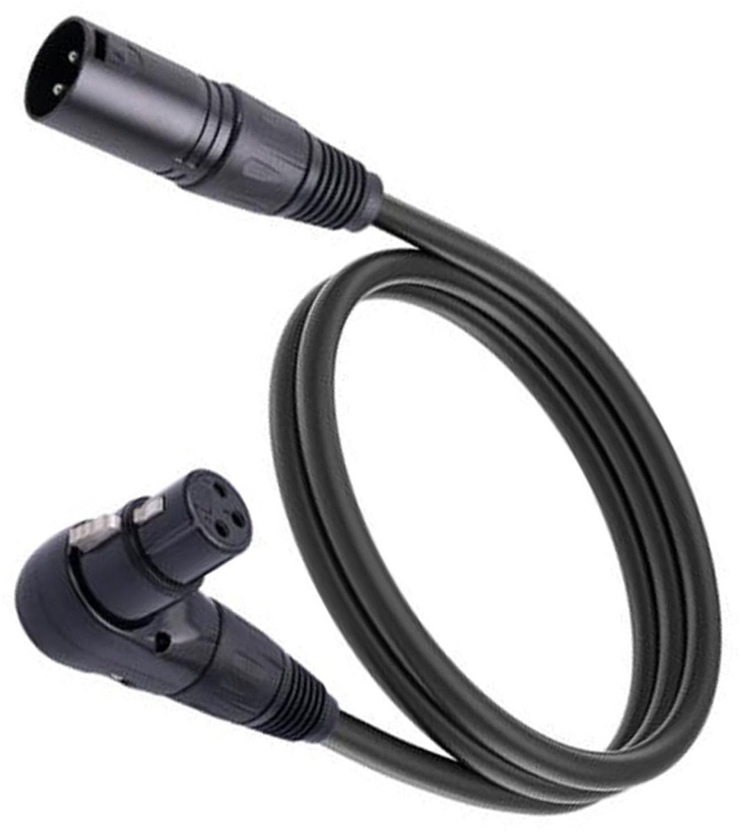 Dailygoods Microfoon Verlengkabel Adapter - 90° Hoek - Duurzaam ontwerp - 1,8 m - Geschikt voor mixers, versterkers en meer - Perfect voor muzik...