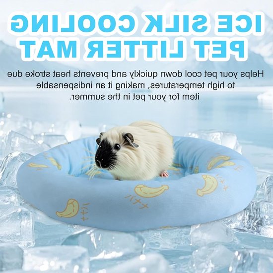 Koelmat voor Hamsters en Cavia's - Ronde IJszijde Slaapmat van 20.5 cm voor Kleine Huisdieren, Ideaal voor Zomergebruik — afbeelding 4