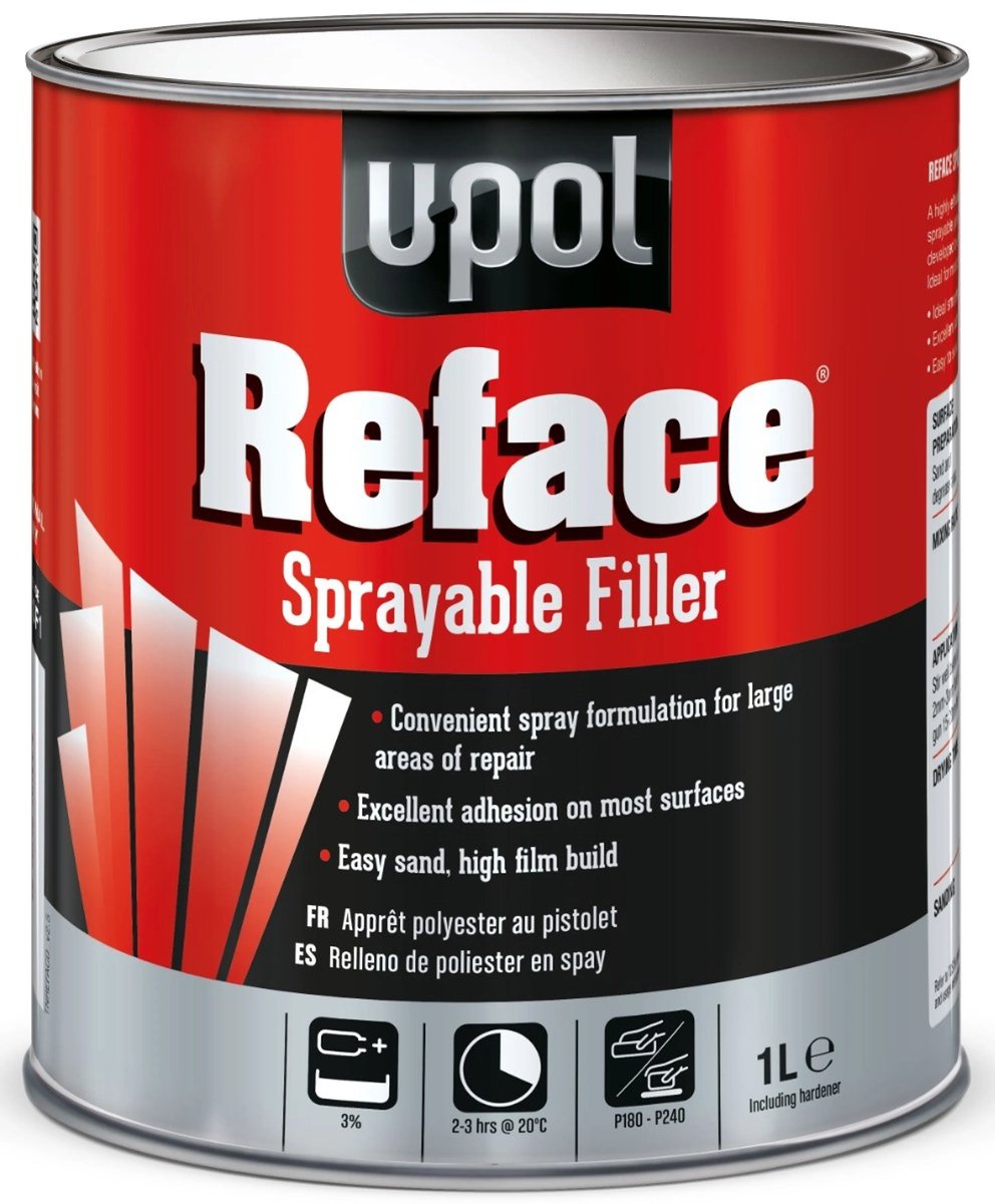 U-POL REFACE 2K Polyester Spuitplamuur 1 liter