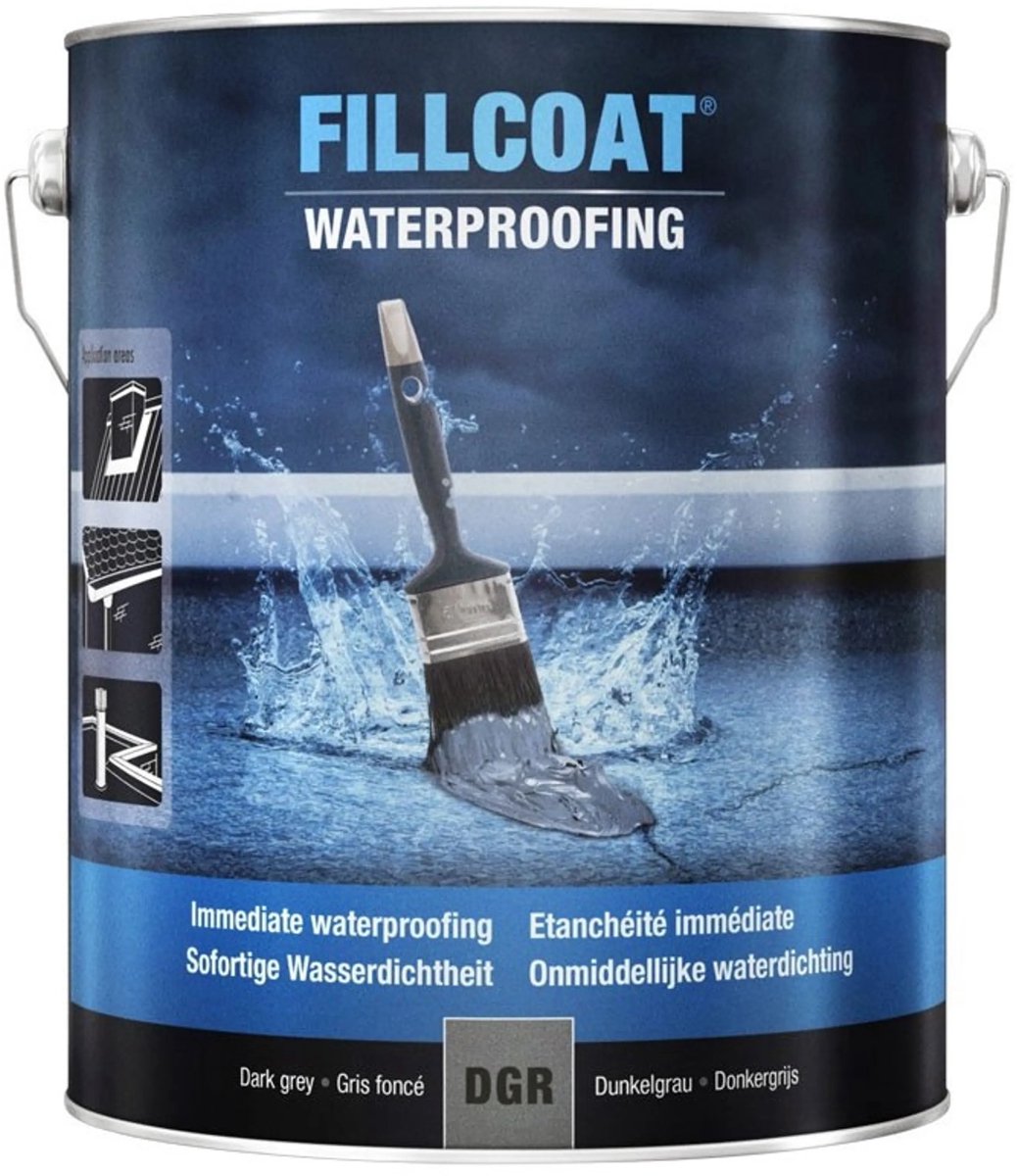 Rust-Oleum Fillcoat Waterproofing - Donker grijs - 20 liter