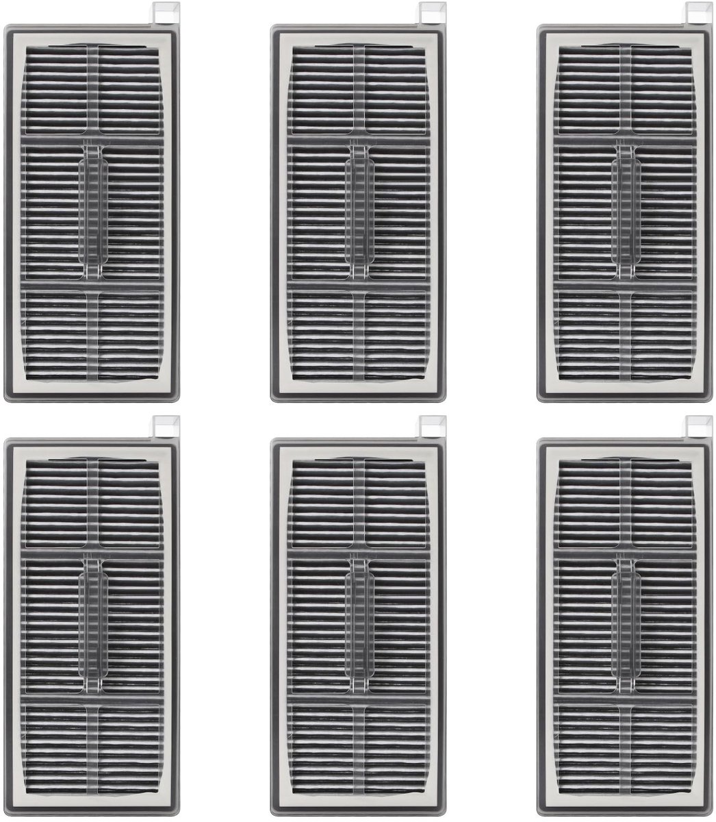 JHUBERS- Stofzuigerfilter 6 Stuks - Vervangende Filters - Wasbaar - Duurzaam - Geschikt voor Mova Z60 Ultra Roller - 99,98% Deeltjesfilter - Filter