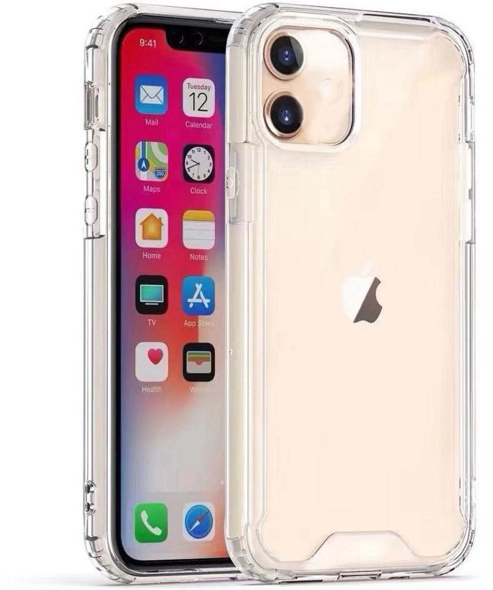 iPhone 12 mini bumper case TPU + acryl - Transparant