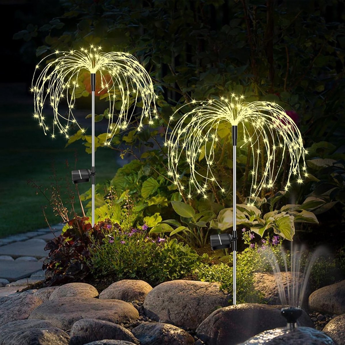 Zonneschijn Tuinverlichting met 150 LED Fireworks - 8 Modi voor Buiten, Perfect voor Tuinpaden en Balkon Decoratie