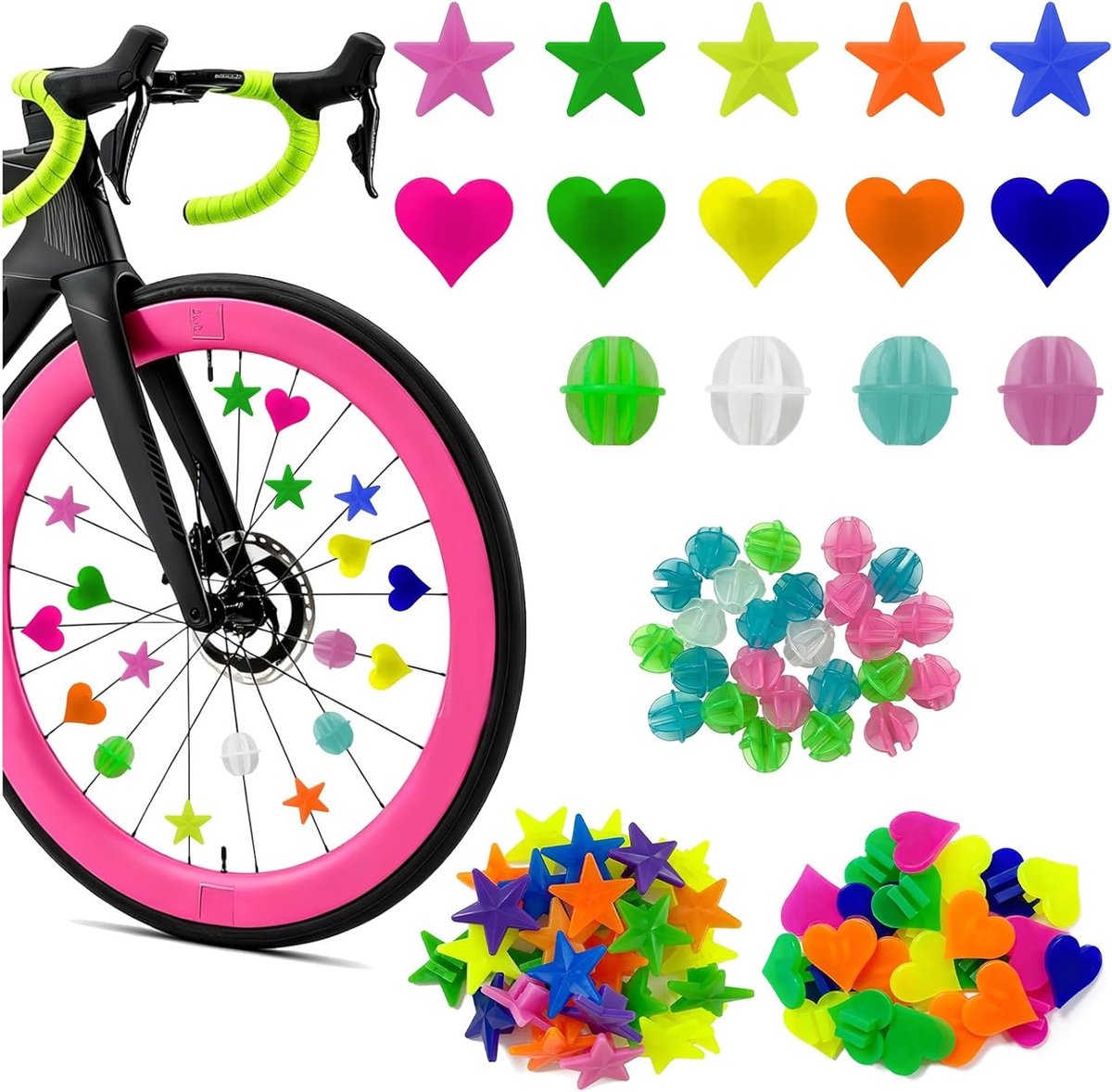 Kleurige Fietspaken van Plastic in Diverse Kleuren voor een Opvallende Fietsuitstraling