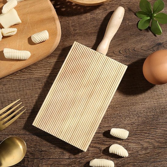 Allecto Plus - Gnocchi Houten Plank Pastamaker - Authentieke Pasta maken - Anti-aanbaklaag - Keukengereedschap van Allecto Plus — afbeelding 4