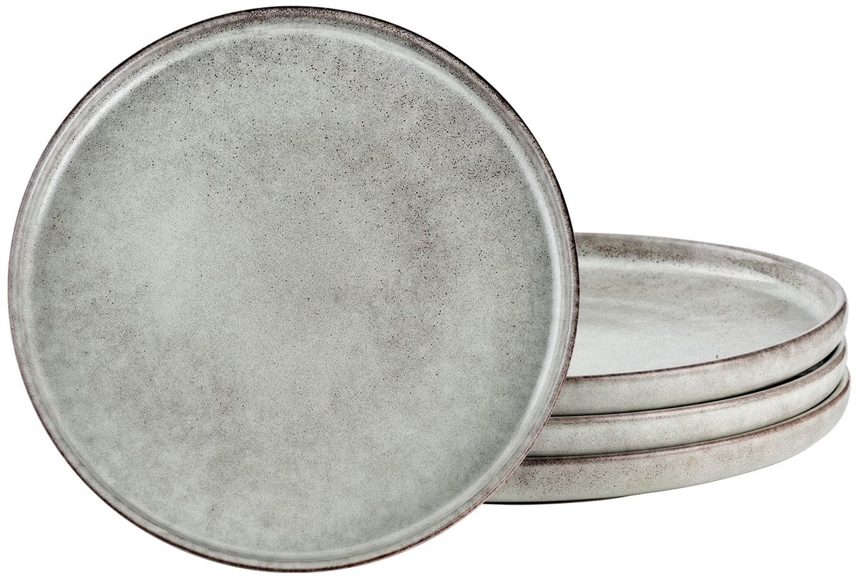 Dailygoods- Taartborden Set van 4 - Keramisch - Magnetronbestendig - Vaatwasmachinebestendig - Onderhoudsvriendelijk - Multifunctioneel Gebruik - Dinerbord
