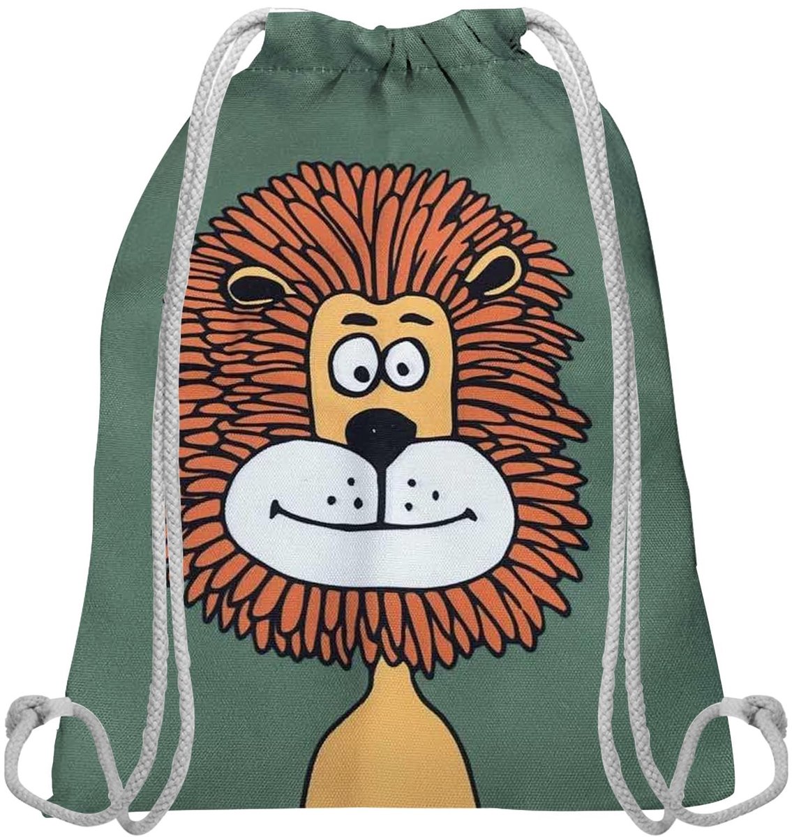 Dailygoods- Gymtas Lichtgewicht - Sporttas Kind - Sportrugzak Kinderen - Zwemtas - Schattig Leeuw-Design - Koordsluiting