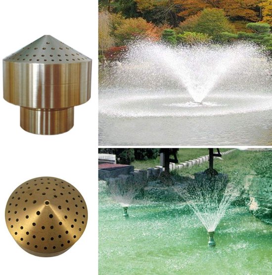 Dailygoods- Fonteinmondstuk Poreus - Sproeikop - Messing - Dispersiefontein - Tuinvijver - Duurzaam Materiaal van Dailygoods — afbeelding 3