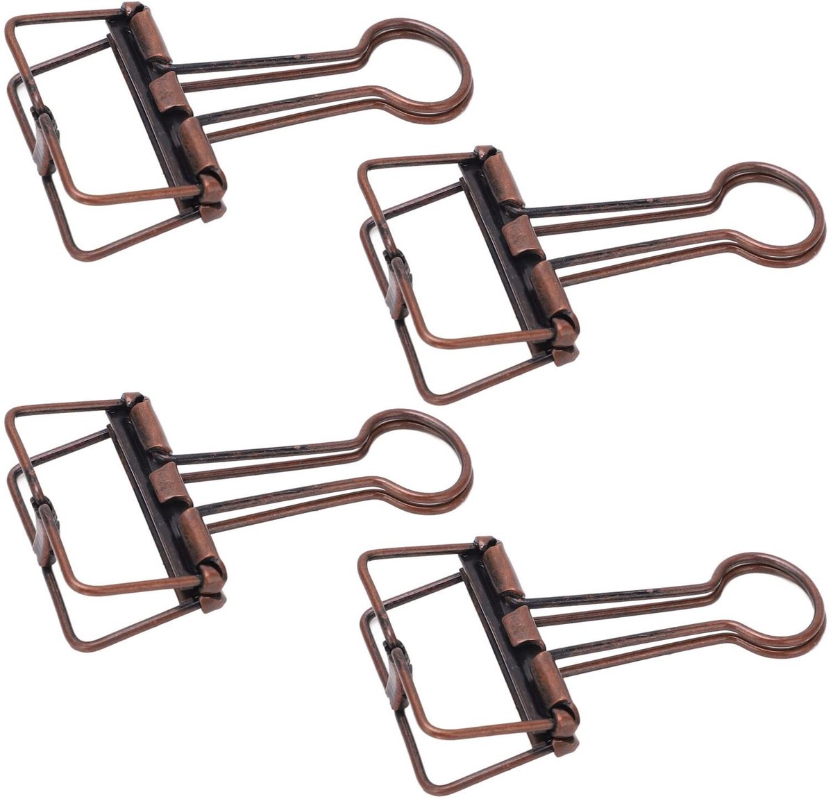 Dailygoods- Briefpapierclips 50 Stuks - Metalen Klemmen - Zwaluwstaart Clips - Holle Flipchart Clips - Duurzaam Staal - Voor School/Kantoor - Paperclips
