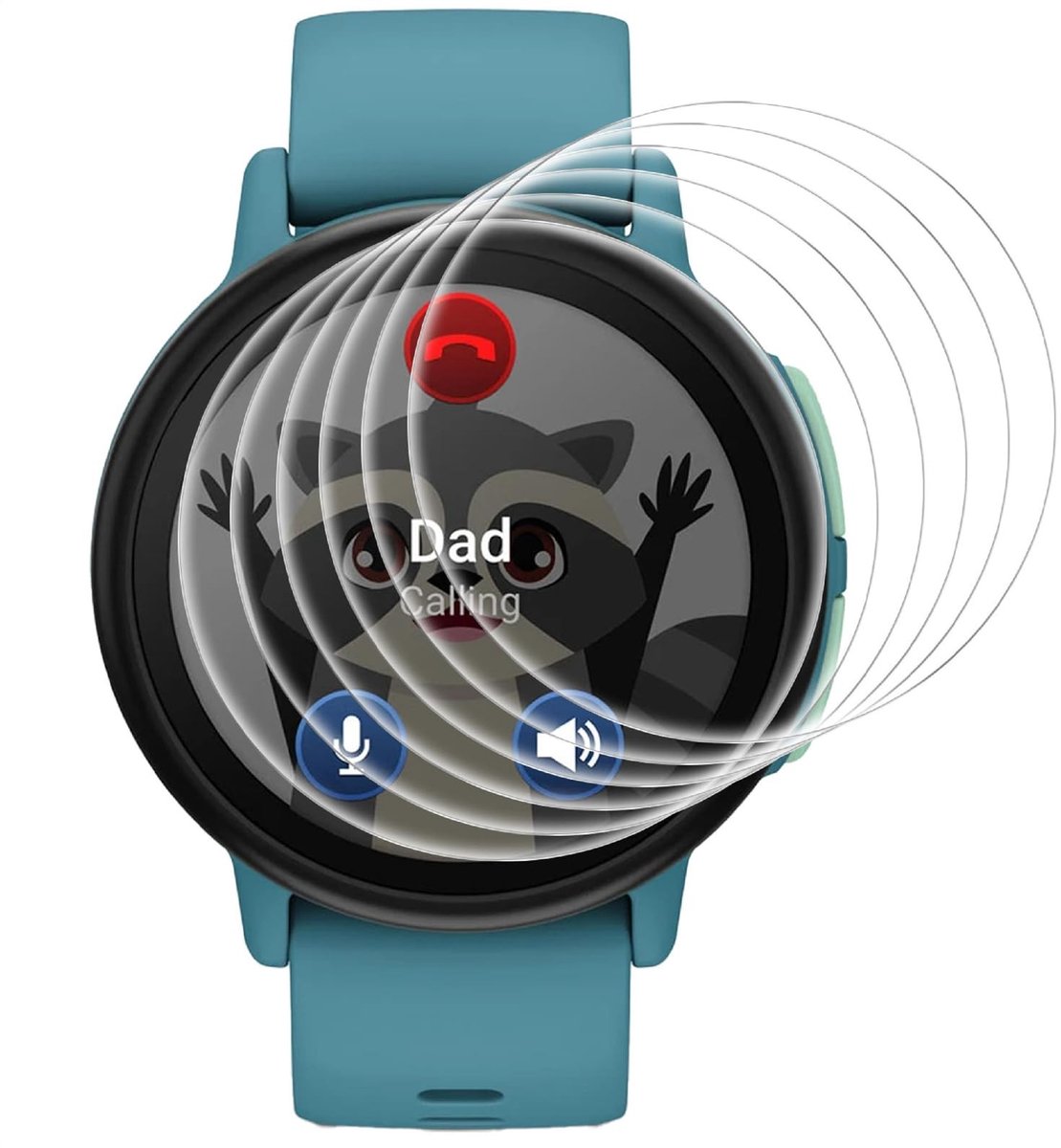 Dailygoods - HD Beschermfolie voor Garmin Bounce 2 Kids, 6 stuks