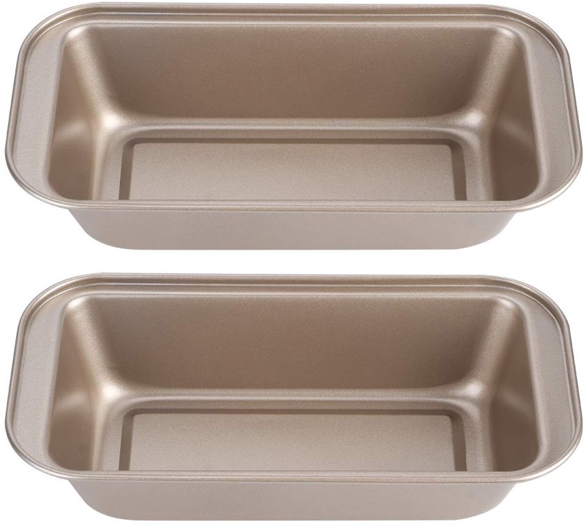 Dailygoods- Broodpan Gouden - Anti-aanbak - Koolstofstaal - Broodbakpan - Broodvorm - Snelle Warmtegeleiding - Binnenmaat 21,6x11x5,5cm - Bakvorm