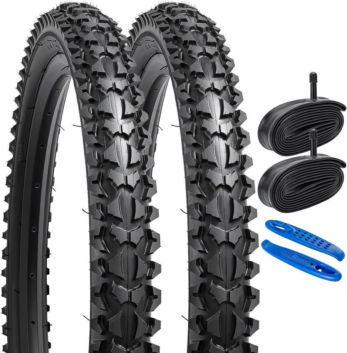 Fietsbanden en Binnenbanden - Vervangingsset - Mountainbiken - All-round Grip - 20 inch - Zwart