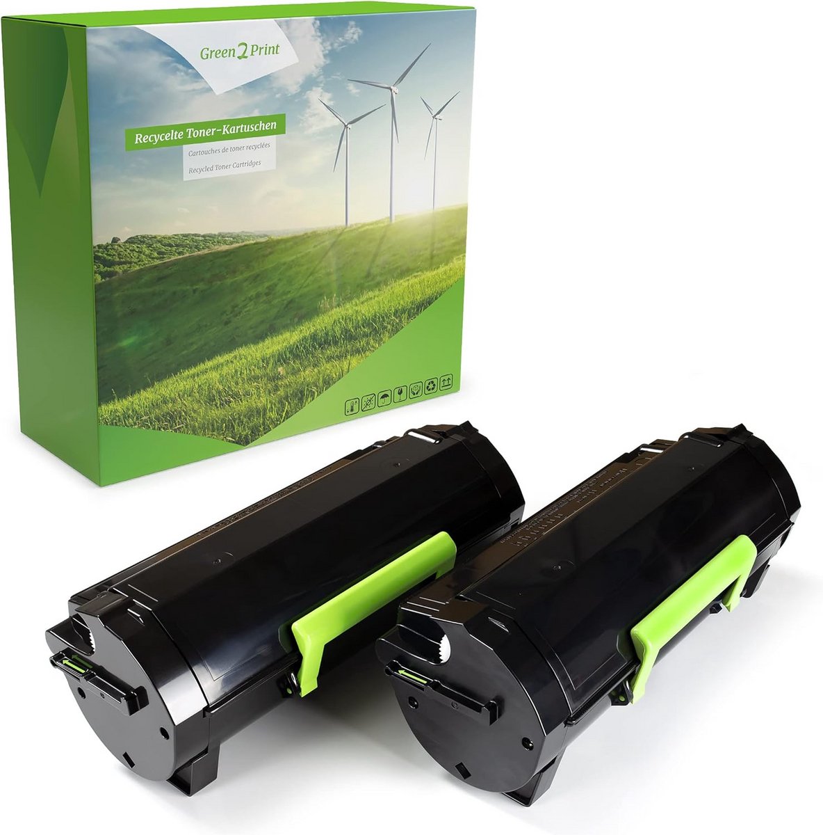 Toner Dubbel Pakket - Printercartridges - Zakelijk Printen - Gerecycled EU Product - 2x 10000 Pagina's - Zwart