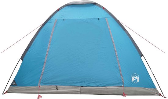 vidaXL - Kamperen - tent - met - dak - Blauw - 4-persoons - Polyester - en - Staal van Vidaxl — afbeelding 4