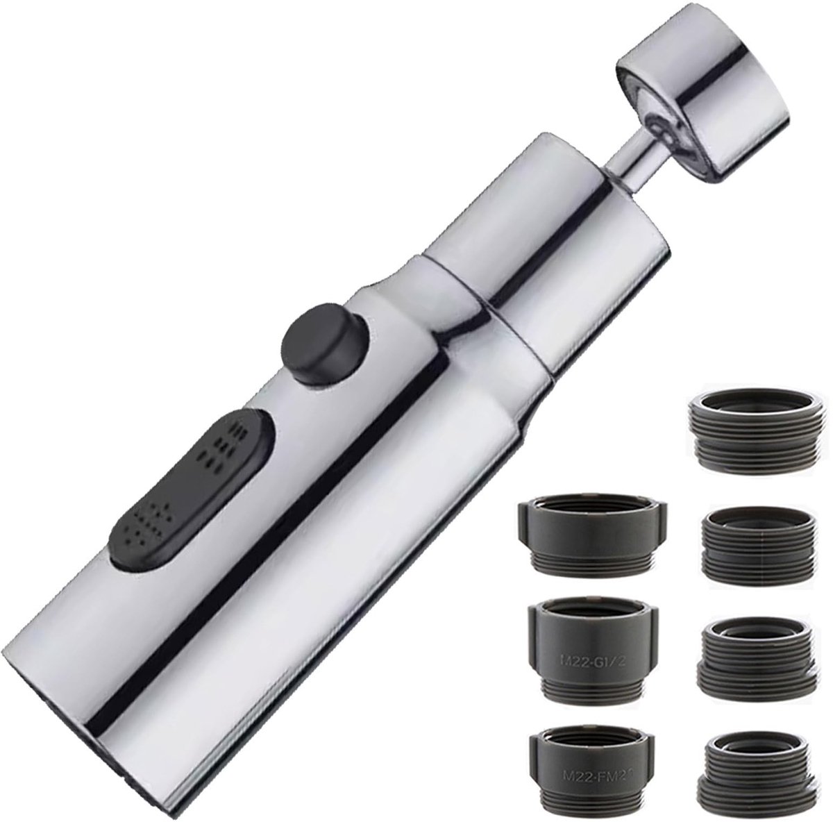 Dailygoods - Kraanstraalregelaar - Draaibare Beluchter - 360° Verlenging - Geschikt voor K