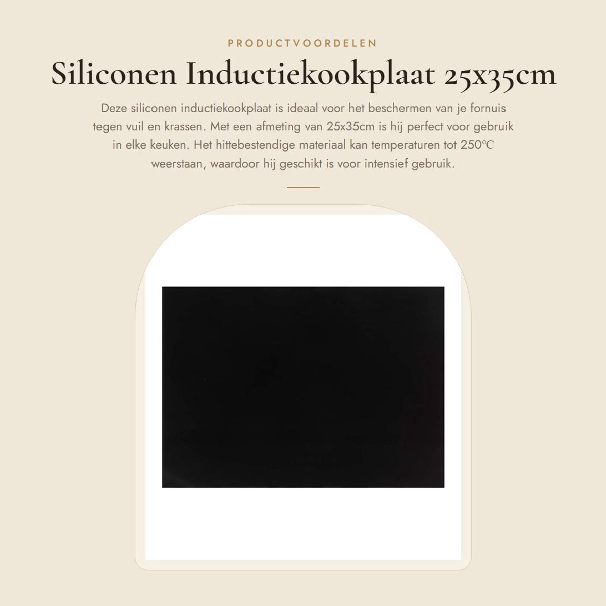 Dailygoods- Inductiekookplaat Hittebestendig - Siliconen Beschermende Pad - Antislip - 25x35cm - Geschikt voor Huishoudelijke Kookplaten - Weerstand tot 250℃ - Kookplaatbescherming