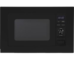 Inbouw Magnetron - Oven Keukenapparaat - Snel Eten Opwarmen - Roestvrijstalen Binnenruimte - 20 Liter - Zwart