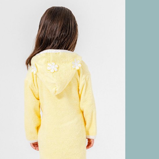Zachte Katoenen Babybadjas met Capuchon en Giraffenprint - Absorberend en Huidvriendelijk — afbeelding 4
