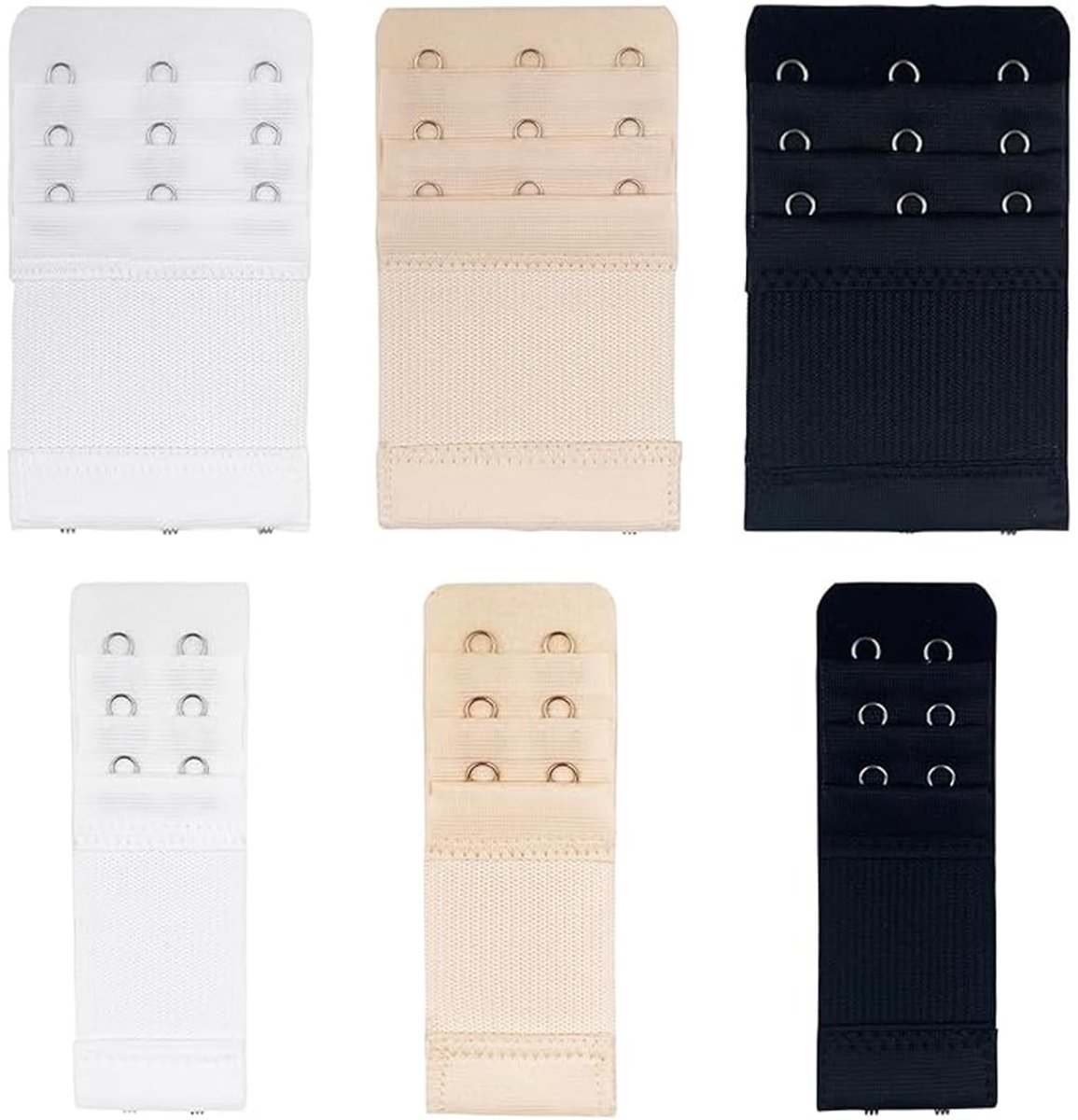 Dailygoods- Beha-verlengstukken 8 Stuks - Zacht/Comfortabel - Elastisch/Verstelbaar - Roestvrijstalen Haken - Geschikt voor Dames/Heren - Hoogwaardig Polyester - Beha-verlenger