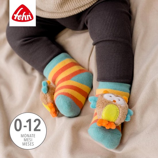 Rammelsokjes Uil - Babysokjes Rammelaar - Baby Ontwikkeling - Stimuleert Zintuigen - 0-12 Maanden - Multicolor — afbeelding 5