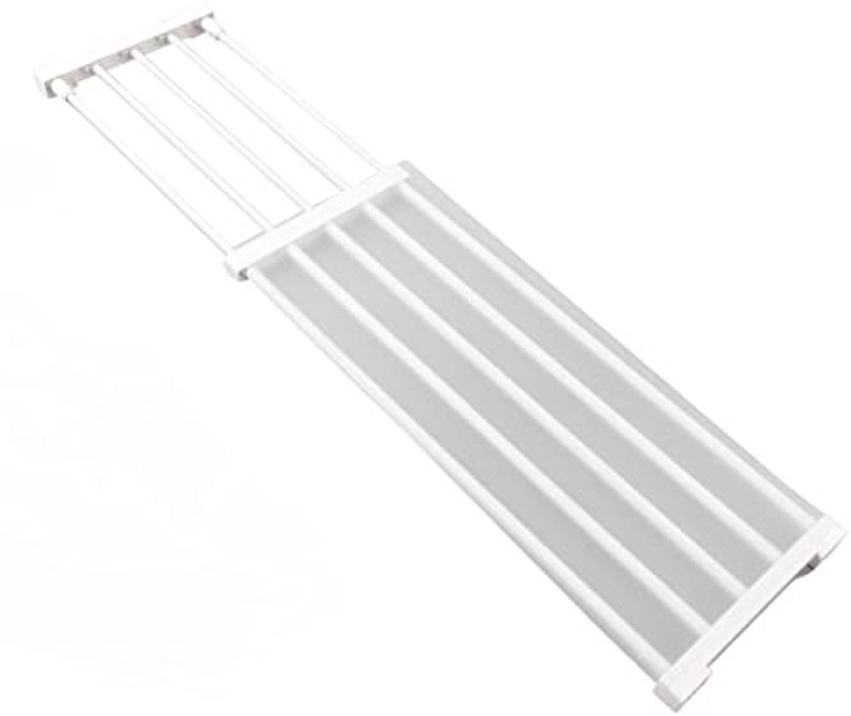 Dailygoods- Garderoberek Uitbreidbaar - Multifunctioneel Opbergrek - Spijkervrij - 75-120 cm Lengte - Eenvoudig te Installeren - Maximaliseer Ruimte - Kastverdeler