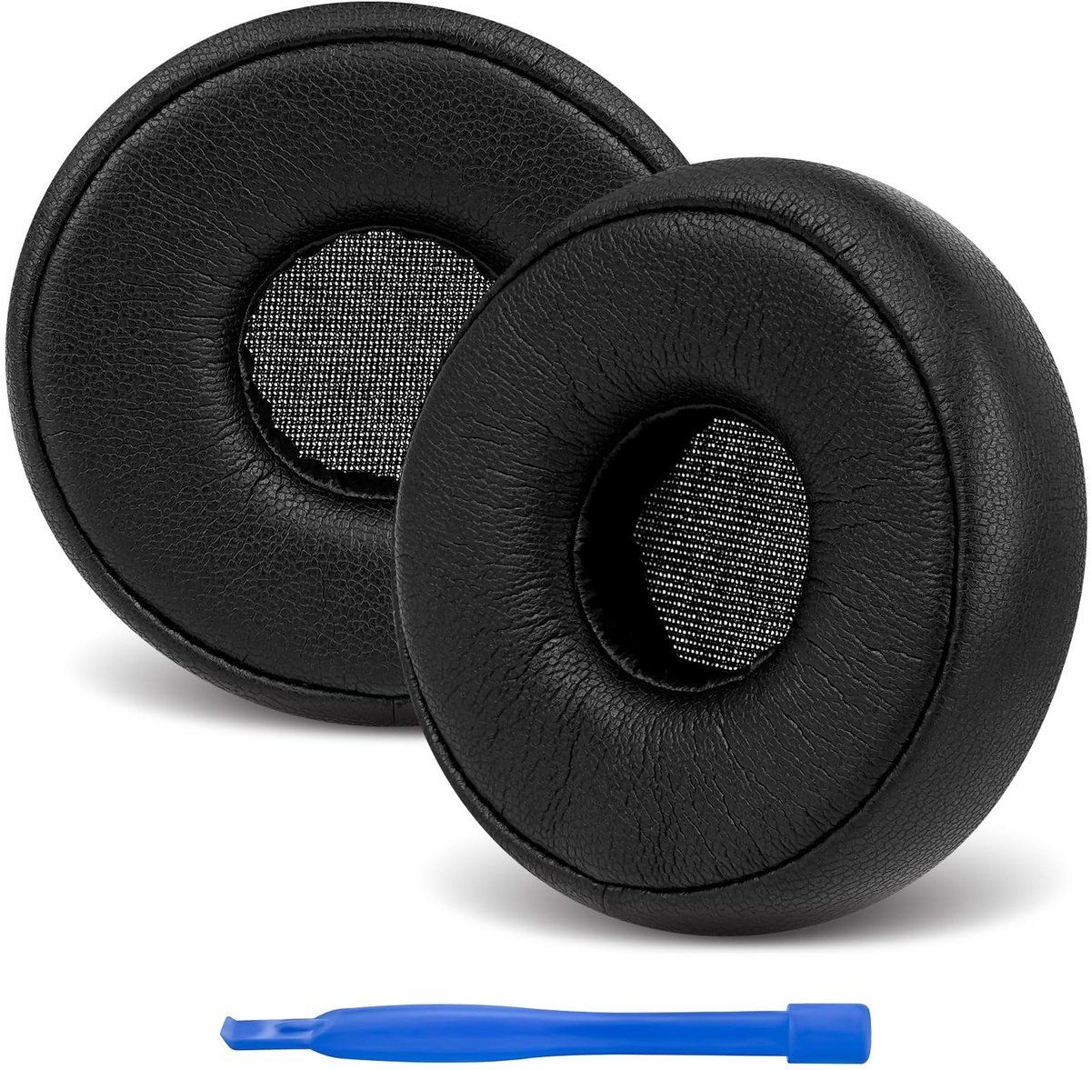Dailygoods - Vervangende Oorkussens voor Draadloze Hoofdtelefoon, Eiwit Leer