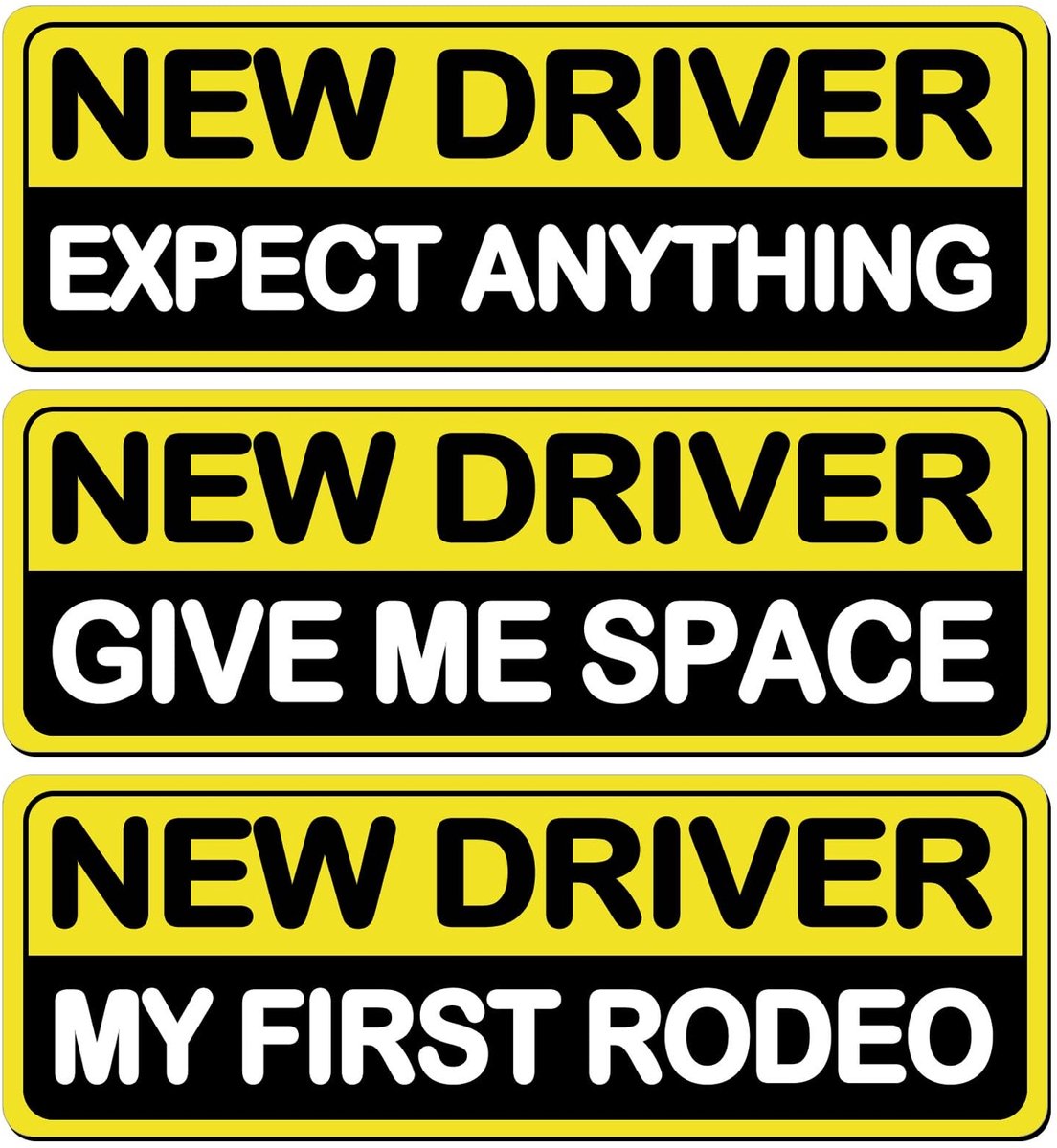 Dailygoods- Auto Stickers - Set van 3 - Grappige Auto Stickers - Stickers voor op de Auto - Auto Decoratie - Beginners - Autostickers
