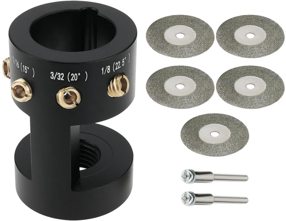 Dailygoods - Tungsten Elektrode Slijper met Hoekafstelling en 4 Snijrails
