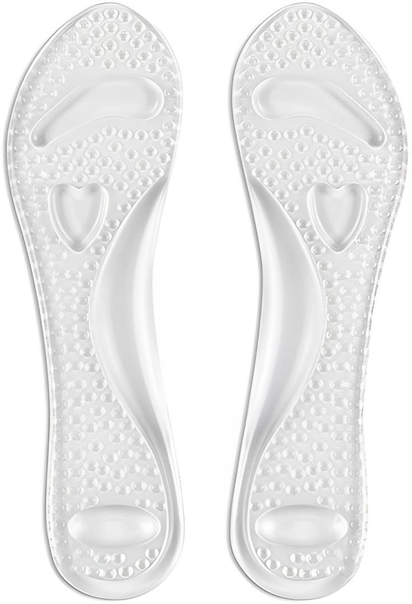 Dailygoods- Inlegzolen Universele Pasvorm - Zelfklevend - Antislip - Gelinlegzolen - Hoge Hakken - Pijnverlichting voetboog - Voetbed